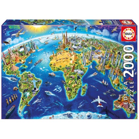 Puzzle Educa Symboles du monde 2000 pièces - Puzzles Educa