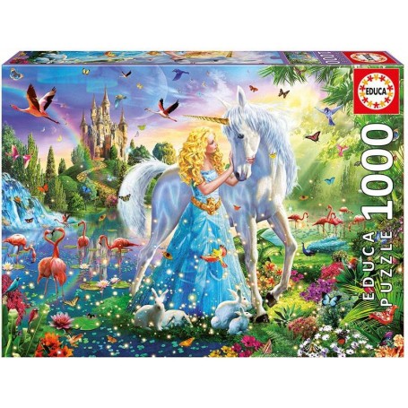 Puzzle Educa La princesse et la licorne de 1000 pièces - Puzzles Educa