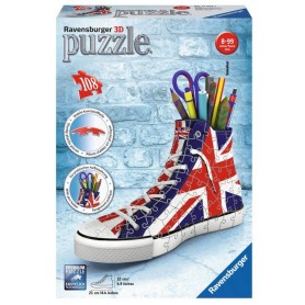 Puzzle 3D Ravensburger Sneaker Union Jack portalápices de 108 piezas