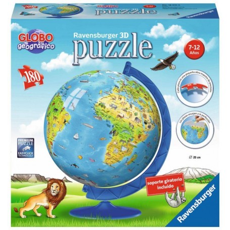 Puzzle 3D Globe terrestre de la nouvelle édition de 180 pièces - Ravensburger
