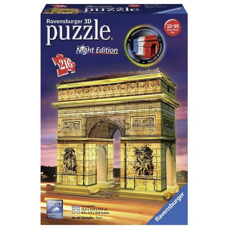 Ravensburger Arc de Triomphe Night Edition 3D Puzzle 216 pièces - Ravensburger