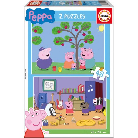 Puzzle Educa Peppa Pig 2 x 48 pièces - Puzzles Educa
