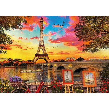 Puzzle Educa Coucher de soleil à Paris de 3000 pièces - Puzzles Educa