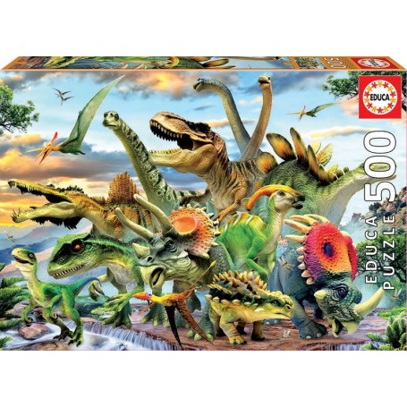Puzzle Educa Dinosaures de 500 pièces - Puzzles Educa
