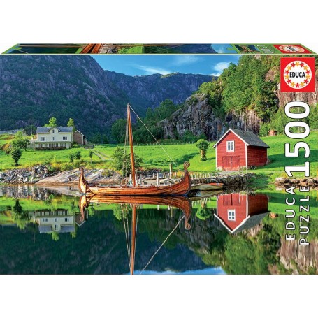 Puzzle Educa Navire viking de 1500 pièces - Puzzles Educa