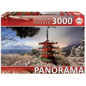 Puzzle Educa Panorama du Mont Fuji au Japon de 3000 Pièces Puzzles Educa - 1
