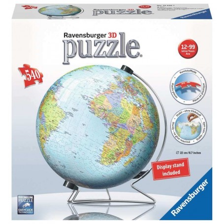 Puzzle 3D Ravensburger Globe terrestre 540 Pièces - Ravensburger