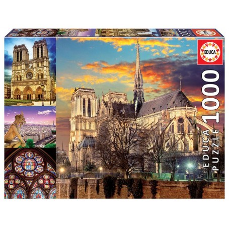 Puzzle Educa Collage De Notre Dame De 1000 pièces - Puzzles Educa