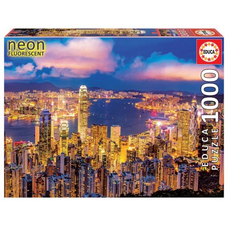 Puzzle Educa pièces Hong Kong Neon 1000 - Puzzles Educa