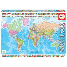 Puzzle Educa Mapamundi Político de 1500 Piezas Puzzles Educa - 1