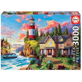 Puzzle Educa Faro Cerca Del Océano de 3000 Piezas Puzzles Educa - 1