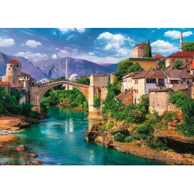 Puzzle Trefl Vieux pont de Mostar, Bosnie-Herzégovine de 500 Pièces Puzzles Trefl - 1