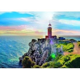 Puzzle Trefl Le phare Melagavi, Grèce de 1000 Pièces Puzzles Trefl - 1