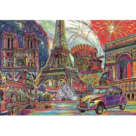 Puzzle Trefl Les couleurs de Paris de 1000 Pièces Puzzles Trefl - 1