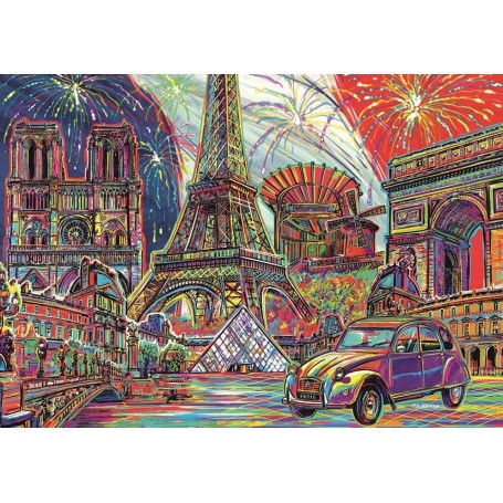 Puzzle Trefl Les couleurs de Paris de 1000 Pièces - Puzzles Trefl