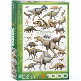 Puzzle Eurographics Dinosaures du Crétacé de 1000 Pièces Eurographics - 1