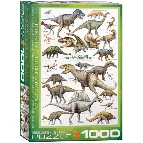 Puzzle Eurographics Dinosaures du Crétacé de 1000 Pièces - Eurographics