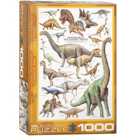 Puzzle Eurographics Dinosaures du jurassiques de 1000 Pièces Eurographics - 1