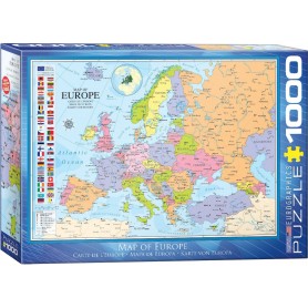 Puzzle Eurographics Carte d'Europe de 1000 Pièces Eurographics - 1