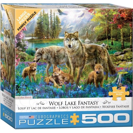 Puzzle Eurographics Les Loups et le Lac de Fantaisie de 500 Pièces - Eurographics