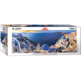 Puzzle Eurographics Panorama Santorini, Grèce de 1000 Pièces Eurographics - 1