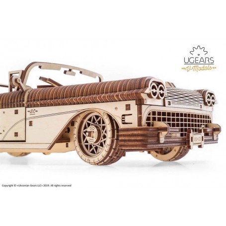 Maquette en bois voiture : Cabriolet VM-05, modèle mécanique