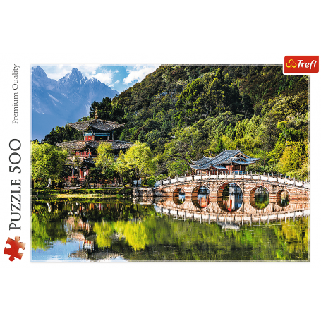 Puzzle Trefl L'étang du Dragon noir - Lijiang Chine de 500 pièces - Puzzles Trefl