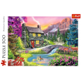 Puzzle Trefl Idylle de montagne de 500 Pièces Puzzles Trefl - 1