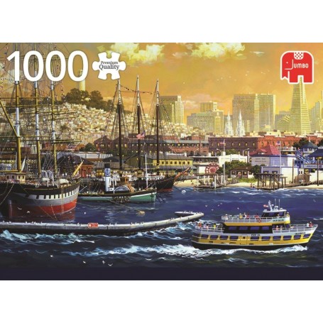 Puzzle Jumbo La Baie du Port de San Francisco de 1000 pièces - Jumbo