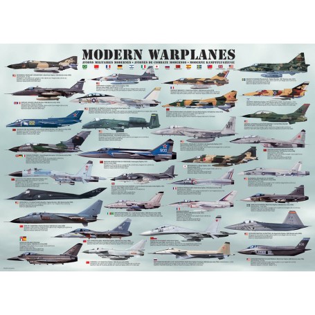 Puzzle Eurographics Avions de guerre modernes de 1000 pièces - Eurographics