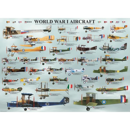 Puzzle Eurographics Avions de la Première Guerre mondiale de 1000 Pièces - Eurographics