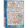 Puzzle Eurographics drapeaux du monde de 1000 Pièces - Eurographics