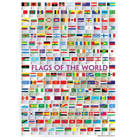 Puzzle Eurographics drapeaux du monde de 1000 Pièces - Eurographics