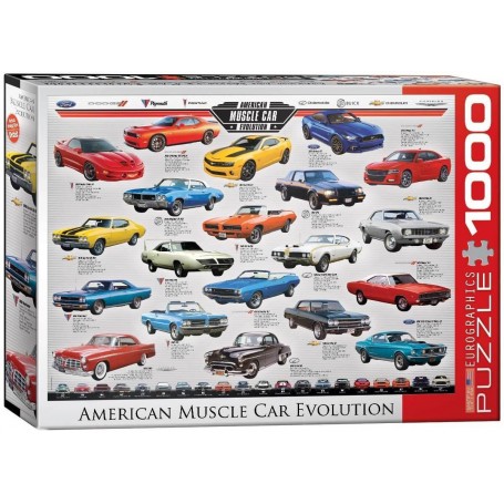 Puzzle Eurographics American Muscle Car Evolution de 1000 pièces - Eurographics