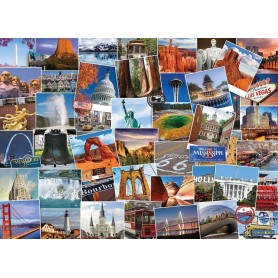 Puzzle Eurographics Globetrotter Collection: États-Unis de 1000 Pièces Eurographics - 1