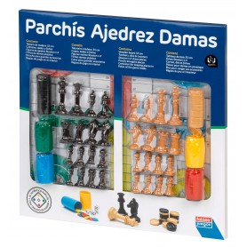 Dames Parcheesi Echecs 33 Cm Avec Accessoires - Falomir