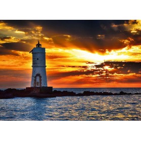 Puzzle Ravensburger Phare de Mangiabarche, Sardaigne de 1000 pièces