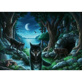 Puzzle Ravensburger La meute de loups de 1000 Pièces