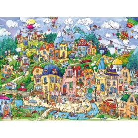 Puzzle Heye Village heureux de 1500 Pièces Heye - 1