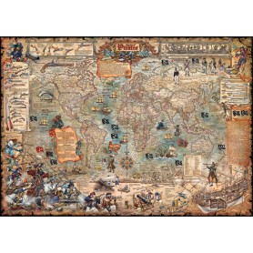 Puzzle Heye Carte du monde pirate de 2000 Pièces Heye - 1