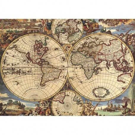 Puzzle Ricordi Mapa del Mundo de 1000 Piezas - Editions Ricordi