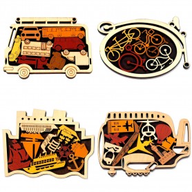 Pack 4 Arrangements de transport - Eureka! 3D Puzzle