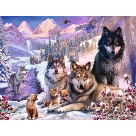 Puzzle Ravensburger Loups des neiges de 2000 pièces - Ravensburger