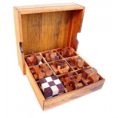 Logica Jeux Art. Set 5 En 1 - Lot De Casse-têtes 2 En Bois + 2 En Fer 1 Mathematique