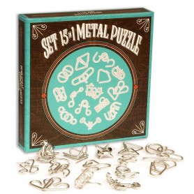 Puzzle ensemble bleu métallique 15 en 1 - Logica Giochi