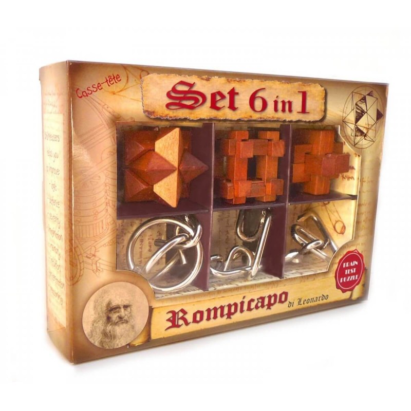 Leonardo Set Series 6 en 1 - Puzzle en bois 