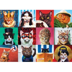 Puzzle 1000 pièces Eurographics de chats drôles de Lucia Heffernan Eurographics - 1