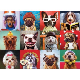 Eurographics Funny Dogs par Lucia Heffernan Puzzle 1000 pièces Eurographics - 1