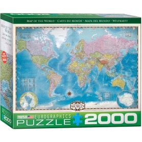 Puzzle Eurographics carte du monde 2000 Pièces Eurographics - 1