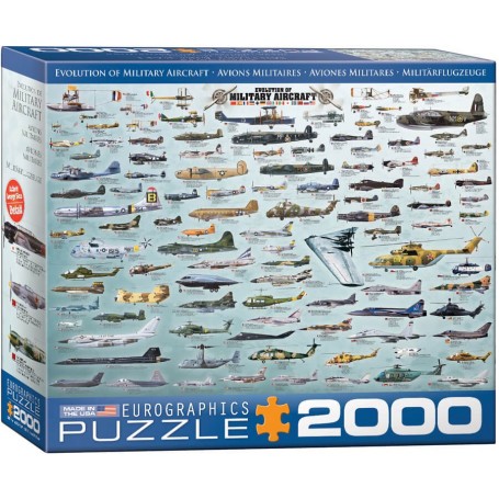 Puzzle Eurographics Évolution des avions militaires de 2000 pièces à Eurographics
